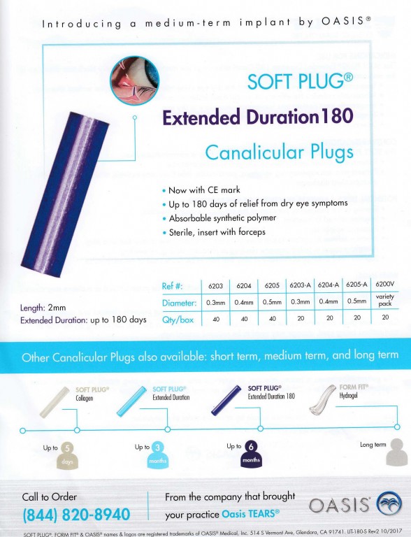 Oasis® Soft Plug Extended Duration 180
