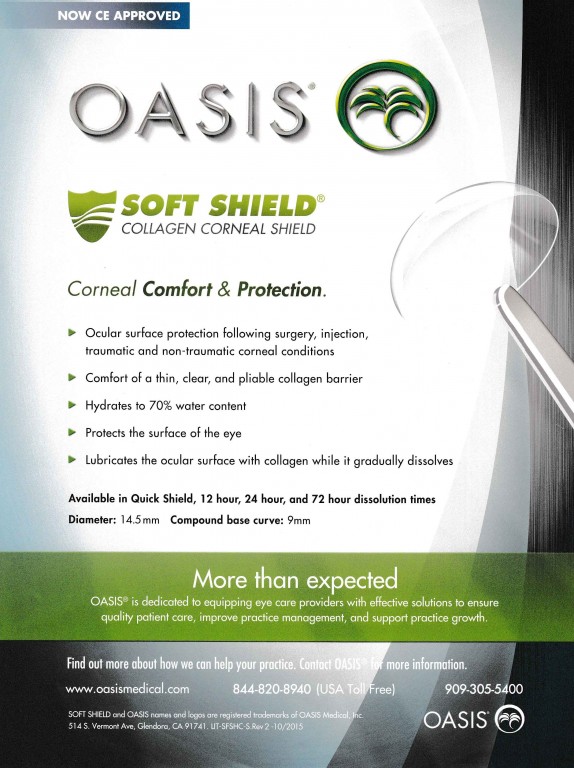 Oasis SOFT SHIELD Collagen Corneal Shield 